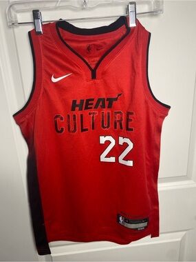 Nike Red & Black Miami Heat "Culture" #22 Basketball Jersey